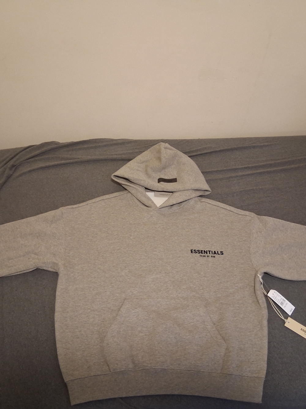 ESSENTIALS Men's Gray Hoodie Sweatshirt